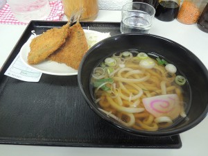 うどん と アジフライ
