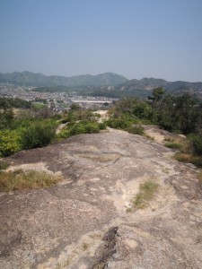 岩山の上