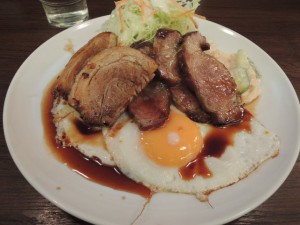 チャーシュー玉子定食