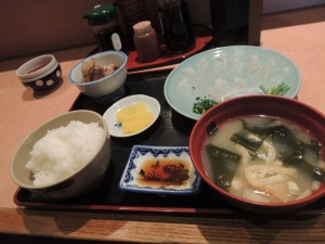 ふく刺定食