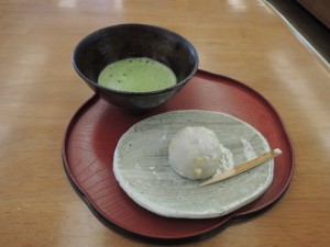 抹茶と栗大福