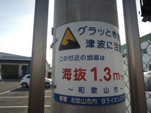 海抜1.3m