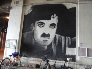 チャップリン壁画
