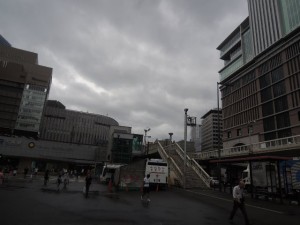 台風通過後の空