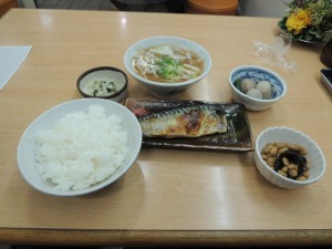 鯖塩焼き定食＋豚汁