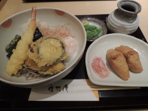 天おろしそばといなり定食
