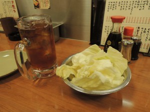 ウーロン茶とキャベツ