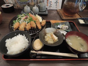 かきフライ定食
