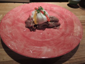 季節野菜ときのこの和牛包み炙り