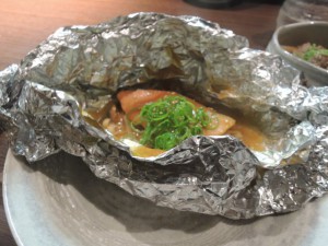 秋鮭ときのこの味噌バターホイル焼