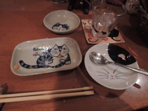 猫柄の皿