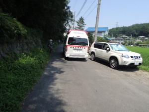 熱中症で救急車が来た