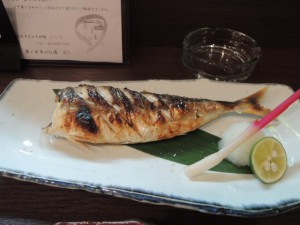 地あじ塩焼き