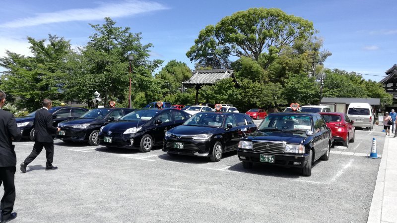 修学旅行生のタクシー